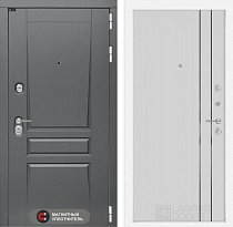 LABIRINT Входная металлическая дверь Платинум панель №10 цвет белый софт рельеф