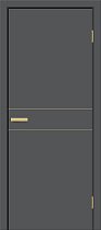 Дверь Браво модель Браво-0.24.П цвет Тёмный шёлк молдинг золото