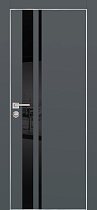Profilo Porte модель PX-16 кромка хром с 4-х сторон цвет Графит матовый стекло лакобель чёрный