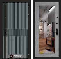 LABIRINT Входная металлическая акустическая дверь ISSIDA панель №18 цвет бетон светлый