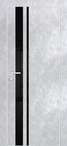 Profilo Porte модель PX-16 кромка хром с 4-х сторон цвет Серый бетон стекло лакобель чёрный