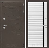 LABIRINT Входная металлическая дверь Smoky панель №22 цвет белый soft