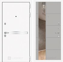 LABIRINT Входная металлическая дверь Лайн Вайт панель №19 цвет грей софт
