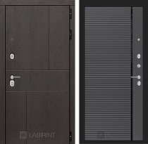 LABIRINT Входная металлическая дверь URBAN панель 22 графит софт
