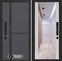 LABIRINT Входная металлическая дверь Лаб-3 Смарт панель Зеркало Максимум цвет сандал белый