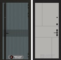 LABIRINT Входная металлическая акустическая дверь ISSIDA панель №21 цвет грей софт