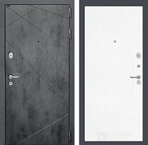 LABIRINT Входная металлическая дверь Лофт панель №7 цвет белое дерево