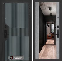 LABIRINT Входная металлическая дверь Смартлаб панель Зеркало Максимум цвет бетон светлый