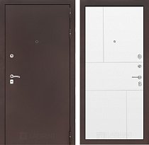 LABIRINT Входная металлическая дверь CLASSIC антик медь панель 21 белый софт
