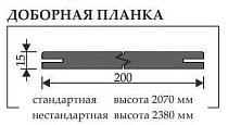 Двери Регионов ОКА Добор "Т" шпон дуба 200х15х2080 мм цвет галифакс табак 1 шт.
