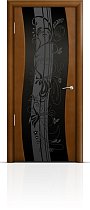 Дверь Мильяна модель Омега цвет Анегри триплекс черный Мотив