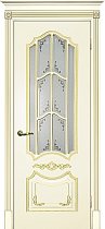 Дверь Текона Смальта-Деко 10 RAL 1013 патина золото стекло