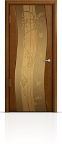 Дверь Мильяна модель Омега цвет Анегри триплекс бронзовый Мотив