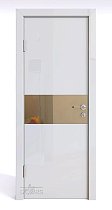 Линия Дверей Шумоизоляционная дверь 42 Дб модель 601 цвет глянец Белый зеркало бронзовое