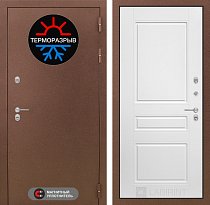 LABIRINT Входная металлическая дверь ТЕРМО панель 3 белый soft
