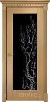 Дверь Оникс модель Техно цвет Анегри триплекс черный пескоструй-11