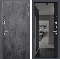 LABIRINT Входная металлическая дверь Лофт панель Зеркало Панорама цвет чёрный кварц
