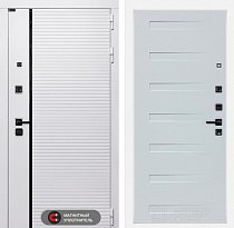 LABIRINT Входная металлическая дверь Роял панель №14 цвет дуб кантри белый горизонт