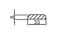 Profilo Porte P-PSC Притворная планка цвет Агат 1 шт.