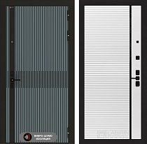 LABIRINT Входная металлическая акустическая дверь ISSIDA панель №22 цвет белый софт