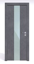 Линия Дверей модель 510 цвет Бетон тёмный лакобель Белый