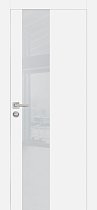 Profilo Porte модель PX-6 кромка хром с 4-х сторон цвет Белый матовый стекло лакобель лунный