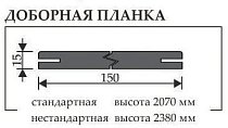 Двери Регионов ОКА Добор "Т" шпон дуба 150х15х2080 мм цвет галифакс табак 1 шт.