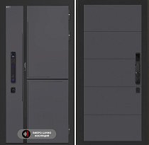 LABIRINT Входная металлическая дверь Лаб-3 Смарт панель №13 цвет графит софт