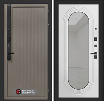 LABIRINT Входная металлическая дверь Лаб-1 Про панель Зеркало Дольче цвет белый софт