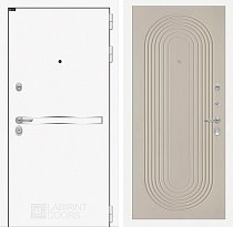LABIRINT Входная металлическая дверь Лайн Вайт панель №33 цвет капучино