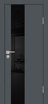 Дверь Profilo Porte Серия P-6 цвет Графит стекло чёрный лакобель