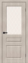 Дверь Браво модель Скинни-15 цвет Cappuccino Melinga/White Сrystal