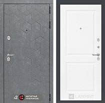 LABIRINT Входная металлическая дверь BETON панель №11 белый soft