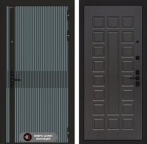 LABIRINT Входная металлическая акустическая дверь ISSIDA панель №4 цвет венге