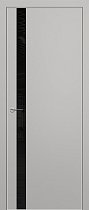 ZaDoor Квалитет модель K2 Alu цвет матовый серый стекло лакобель чёрный