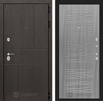 LABIRINT Входная металлическая дверь URBAN панель 6 cандал серый