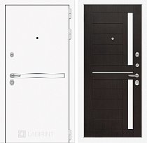 LABIRINT Входная металлическая дверь Лайн Вайт панель №2 цвет венге