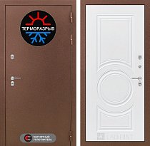 LABIRINT Входная металлическая дверь ТЕРМО панель №23 белый софт