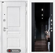 LABIRINT Входная металлическая дверь Версаль панель Зеркало Максимум цвет чёрный кварц