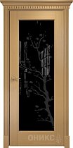 Дверь Оникс модель Техно цвет Анегри триплекс черный пескоструй-12