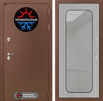 LABIRINT Входная металлическая дверь Термомагнит панель Зеркало Аркада Веллюто ферро с патиной