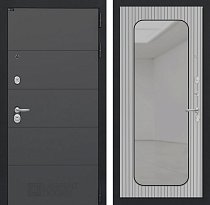 LABIRINT Входная металлическая дверь Арт Графит панель Зеркало Аркада цвет Веллюто ферро с патиной
