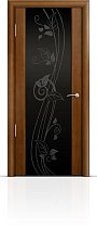 Дверь Мильяна модель Омега-2 цвет Анегри триплекс черный Нежность