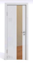 Линия Дверей Шумоизоляционная дверь 42 Дб модель 607 цвет глянец Белый зеркало бронзовое