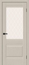 Дверь Браво модель Прима-3 цвет Cream Silkwood/White Сrystal