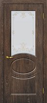 Дверь МариаМ Сиена-1 Дуб корица стекло контур золото