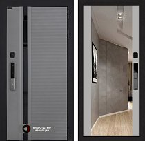 LABIRINT Входная металлическая дверь Пиано Смарт 2.0 панель Зеркало Максимум цвет грей софт