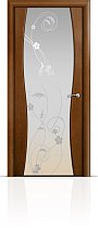 Дверь Мильяна модель Омега-1 цвет Анегри триплекс белый Фиалка