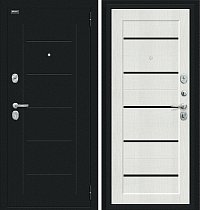 Входная Дверь модель Борн цвет Букле черное/Bianco Veralinga