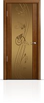 Дверь Мильяна модель Омега-2 цвет Анегри триплекс бронзовый Нежность